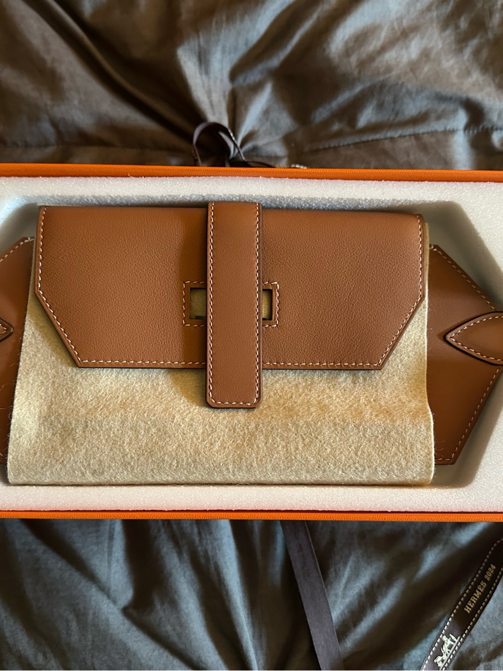 NIB Hermes elan belt bag- brown